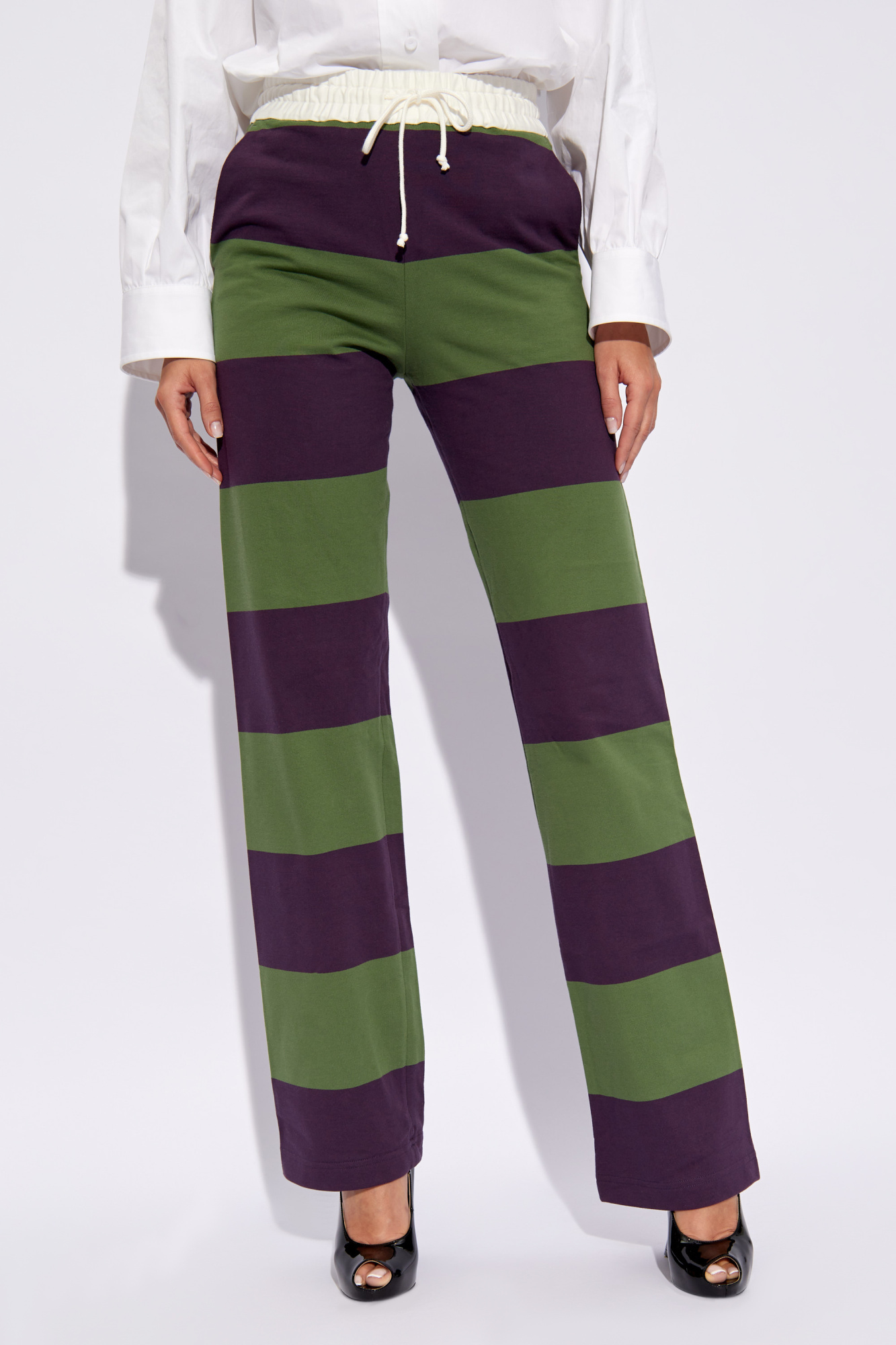 DRIES VAN NOTEN Grosgrain-trimmed floral-print silk-voile